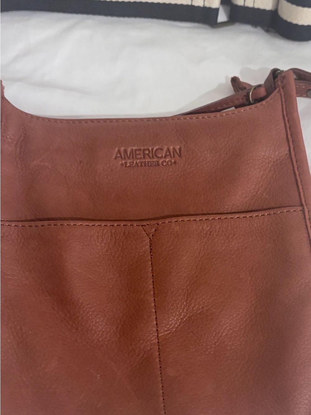American Leather Co. Women's Brown Leather Crossbody Bag
